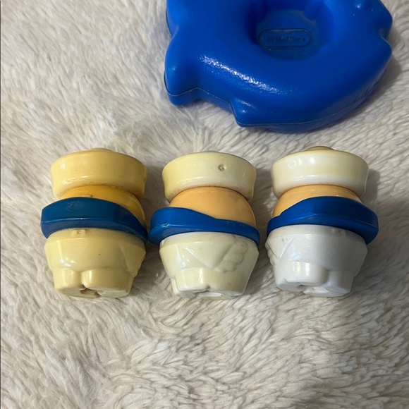 Vintage Little Tikes Toddle Tots Chunky People Navy Sailor Boy Toy 3 fish boat - Picture 3 of 5